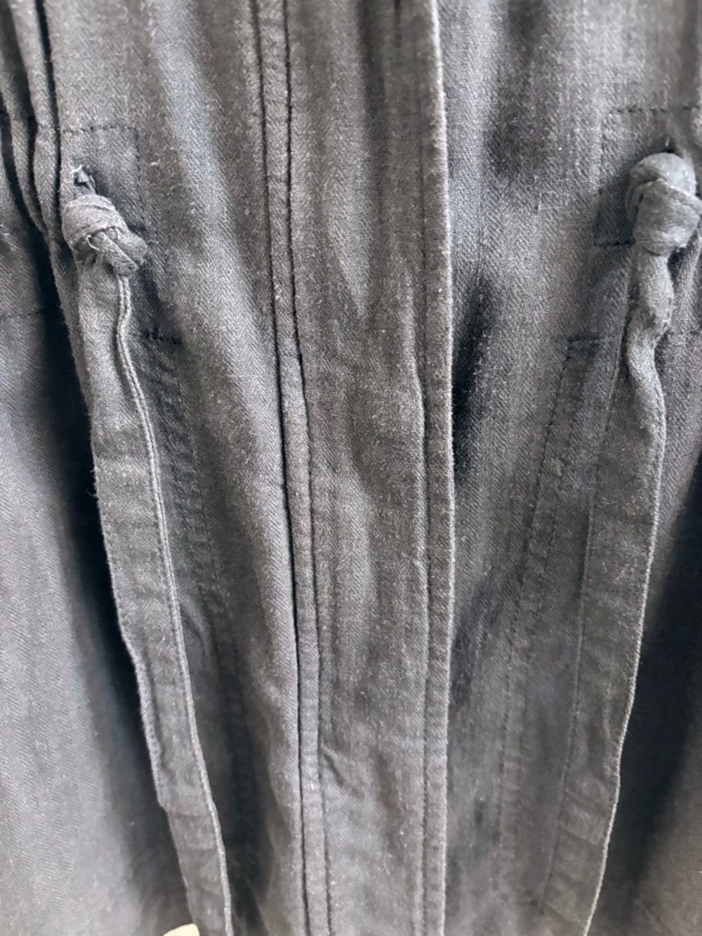 Old Navy Dark Charcoal Linen Blend Utility Jacket with Drawstring - Picture 4 of 6